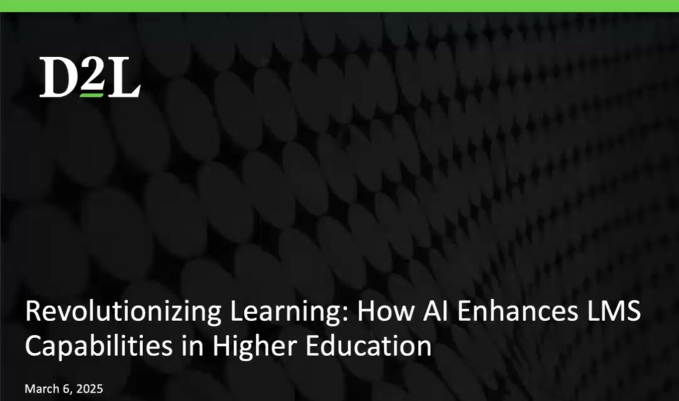 D2L Revolutionizing Learning How AI Enhances LMS Capabilities in Higher Education