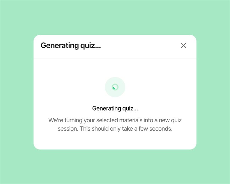 Panopto Folio genererer en quiz ud fra udvalgt materiale