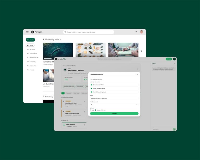 Panopto videnplatform med Folio